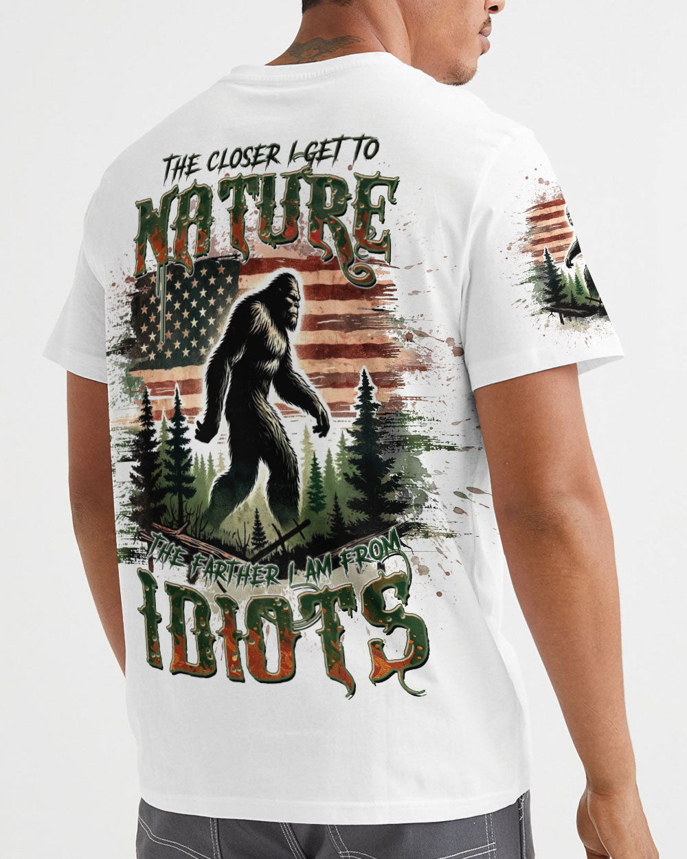 BLISSCORNERS THE CLOSER I GET TO NATURE BIGFOOT ALL OVER PRINT