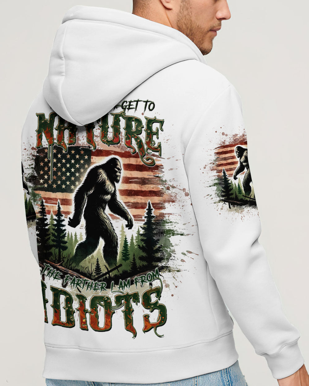 BLISSCORNERS THE CLOSER I GET TO NATURE BIGFOOT ALL OVER PRINT