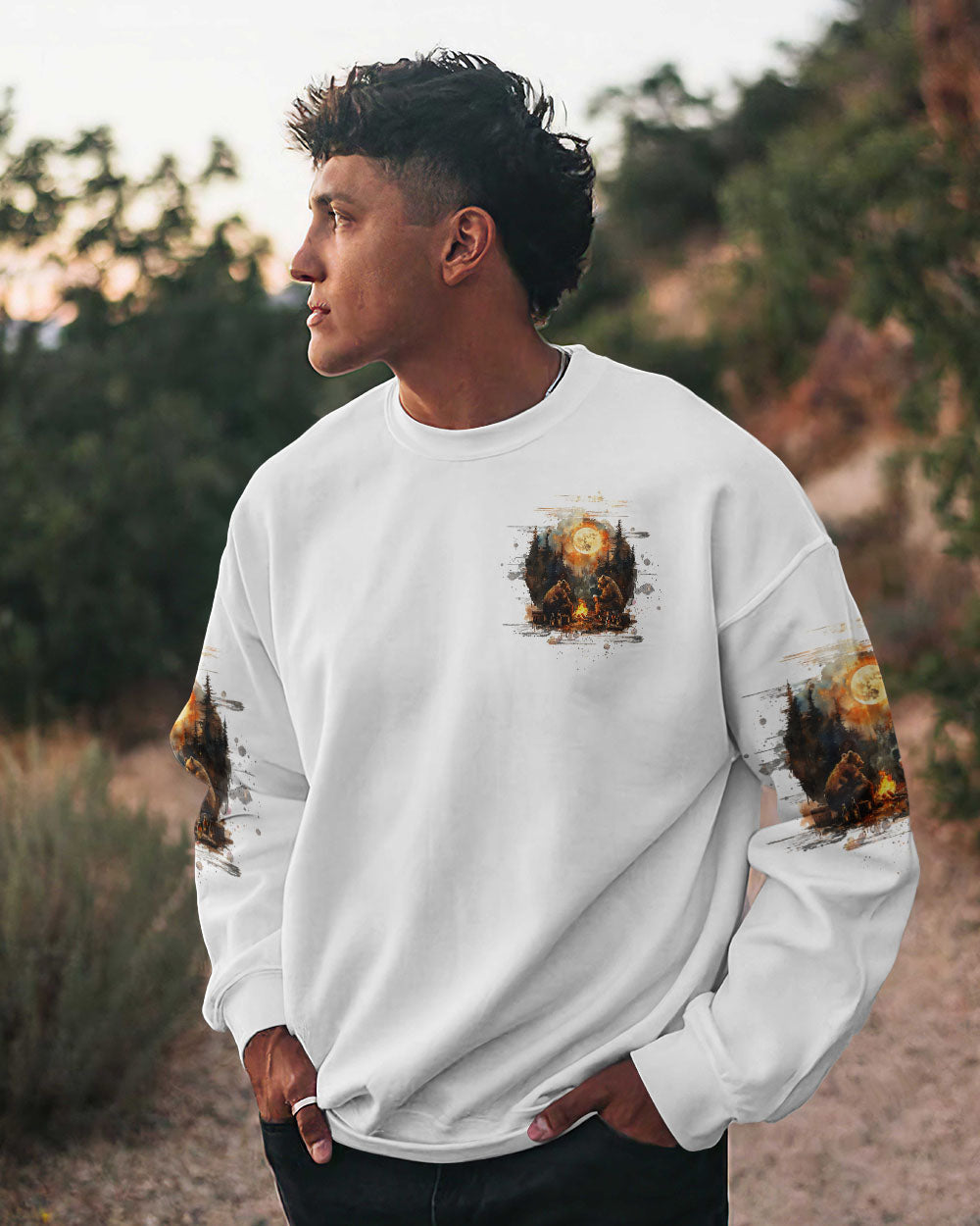 BLISSCORNERS MAKING MEMORIES ONE CAMPFIRE AT A TIME BEAR ALL OVER PRINT