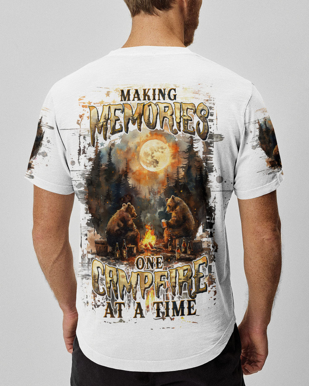BLISSCORNERS MAKING MEMORIES ONE CAMPFIRE AT A TIME BEAR ALL OVER PRINT