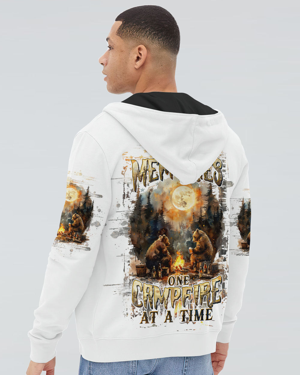 BLISSCORNERS MAKING MEMORIES ONE CAMPFIRE AT A TIME BEAR ALL OVER PRINT