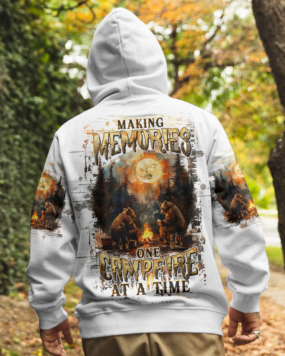 BLISSCORNERS MAKING MEMORIES ONE CAMPFIRE AT A TIME BEAR ALL OVER PRINT