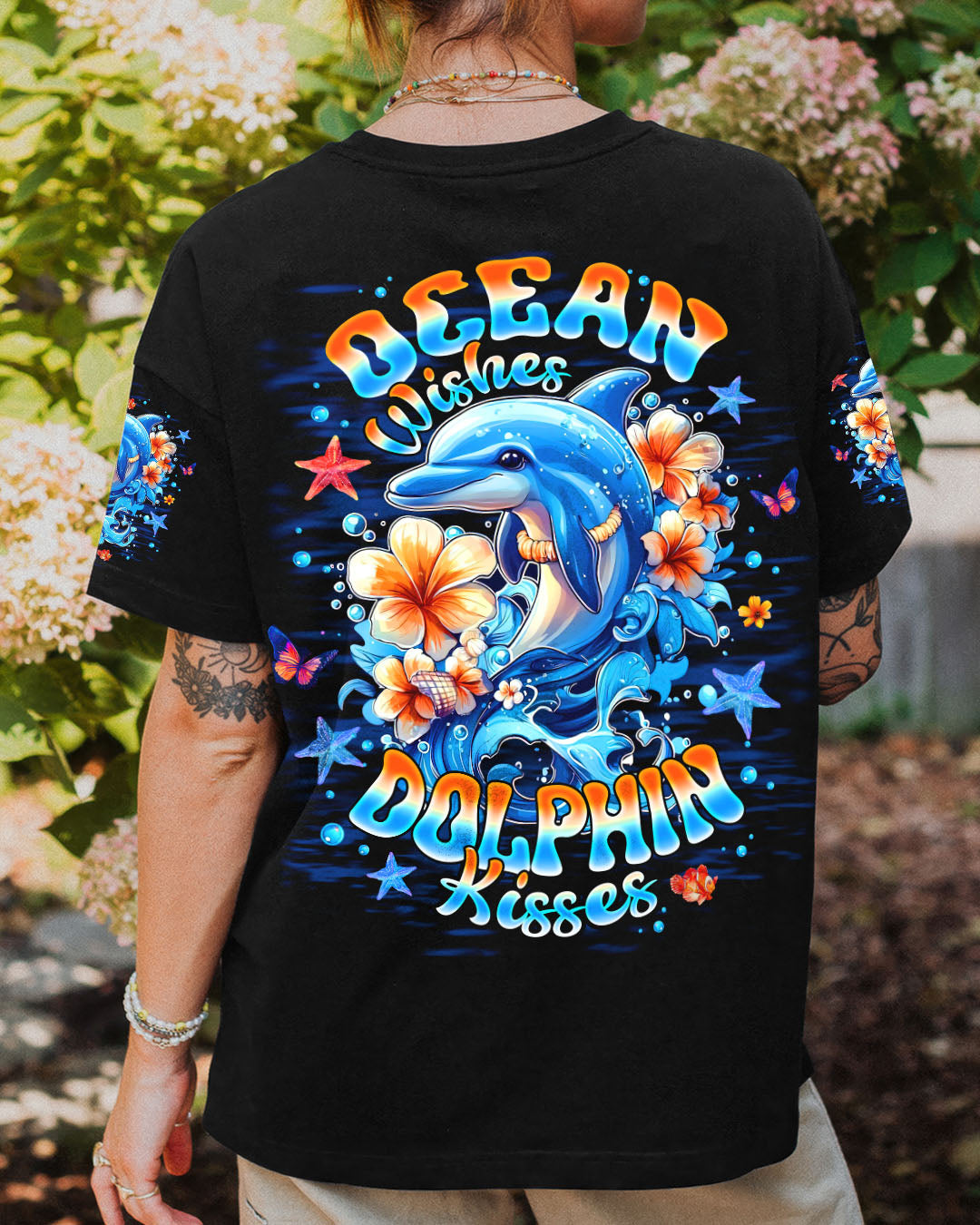 BLISSCORNERS OCEAN WISHES DOLPHIN KISSES ALL OVER PRINT