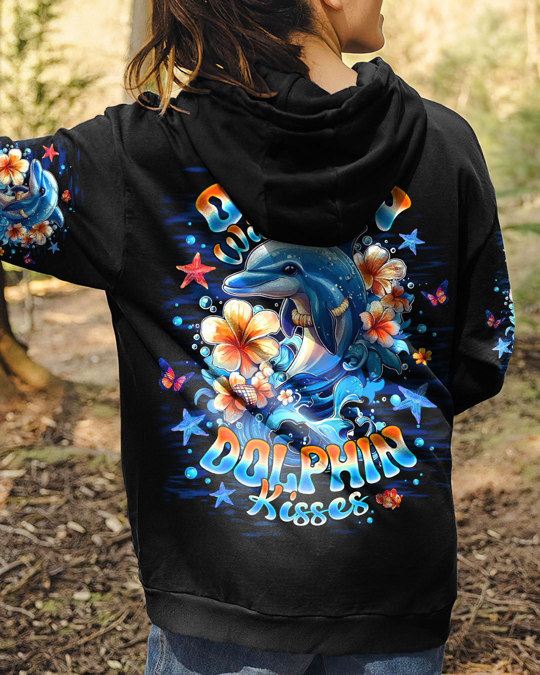 BLISSCORNERS OCEAN WISHES DOLPHIN KISSES ALL OVER PRINT