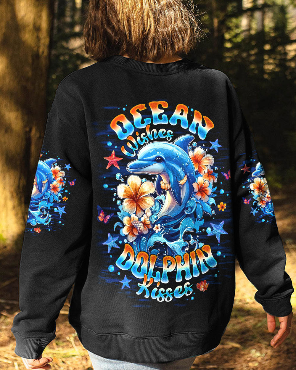 BLISSCORNERS OCEAN WISHES DOLPHIN KISSES ALL OVER PRINT