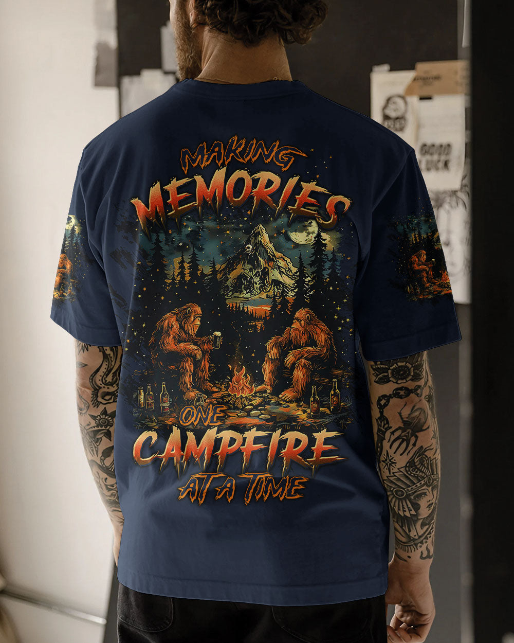 BLISSCORNERS MAKING MEMORIES ONE CAMPFIRE AT A TIME BIGFOOT  ALL OVER PRINT