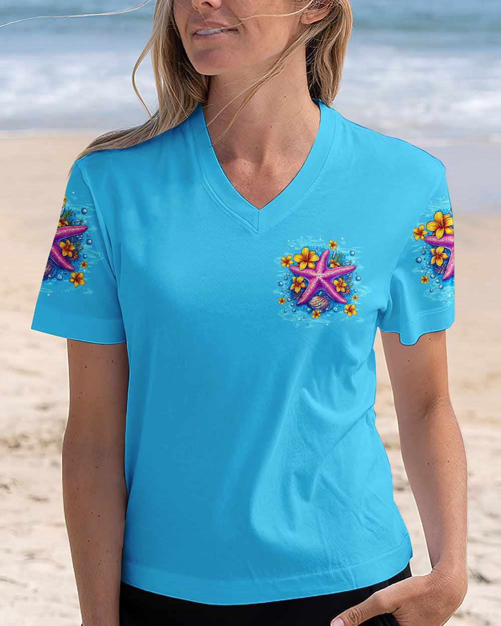 BLISSCORNERS SALTY KISSES AND STARFISH WISHES ALL OVER PRINT