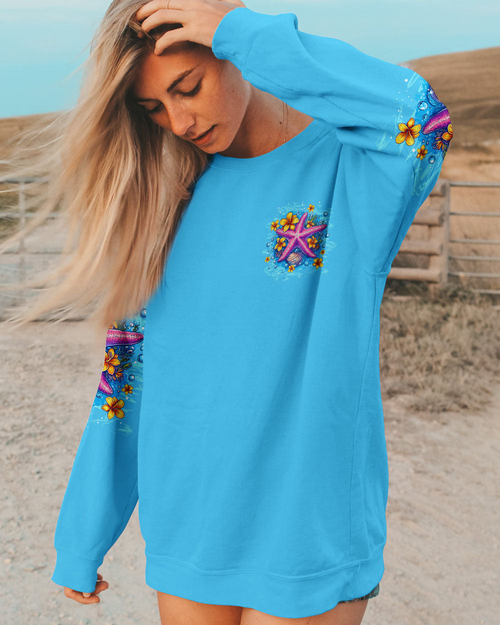 BLISSCORNERS SALTY KISSES AND STARFISH WISHES ALL OVER PRINT