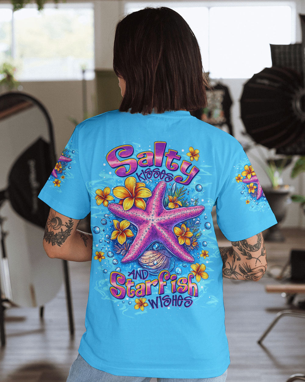 BLISSCORNERS SALTY KISSES AND STARFISH WISHES ALL OVER PRINT