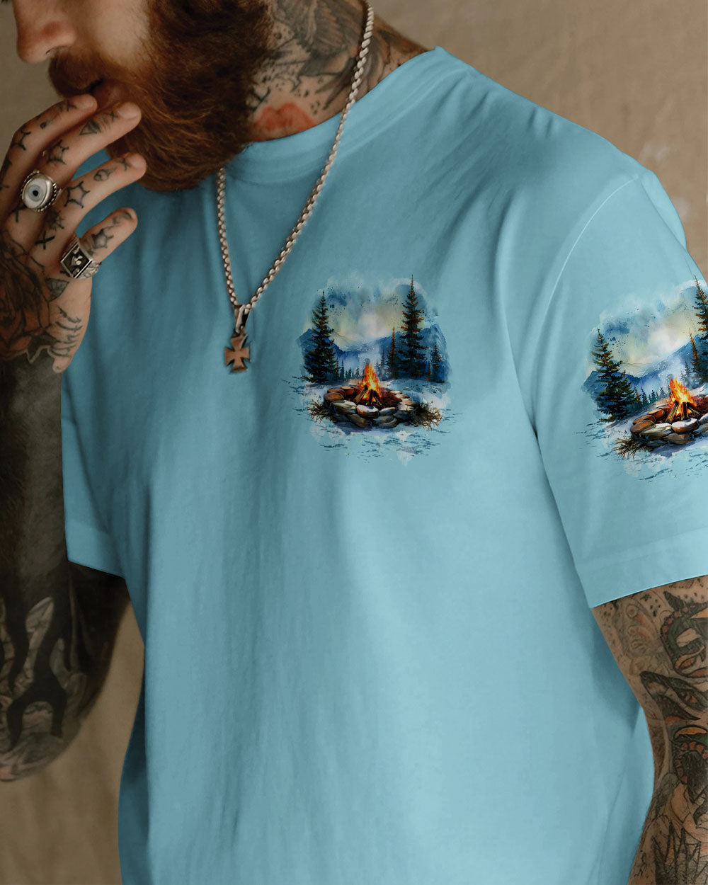 BLISSCORNERS NO CITY LIGHTS JUST CAMPFIRE NIGHTS ALL OVER PRINT