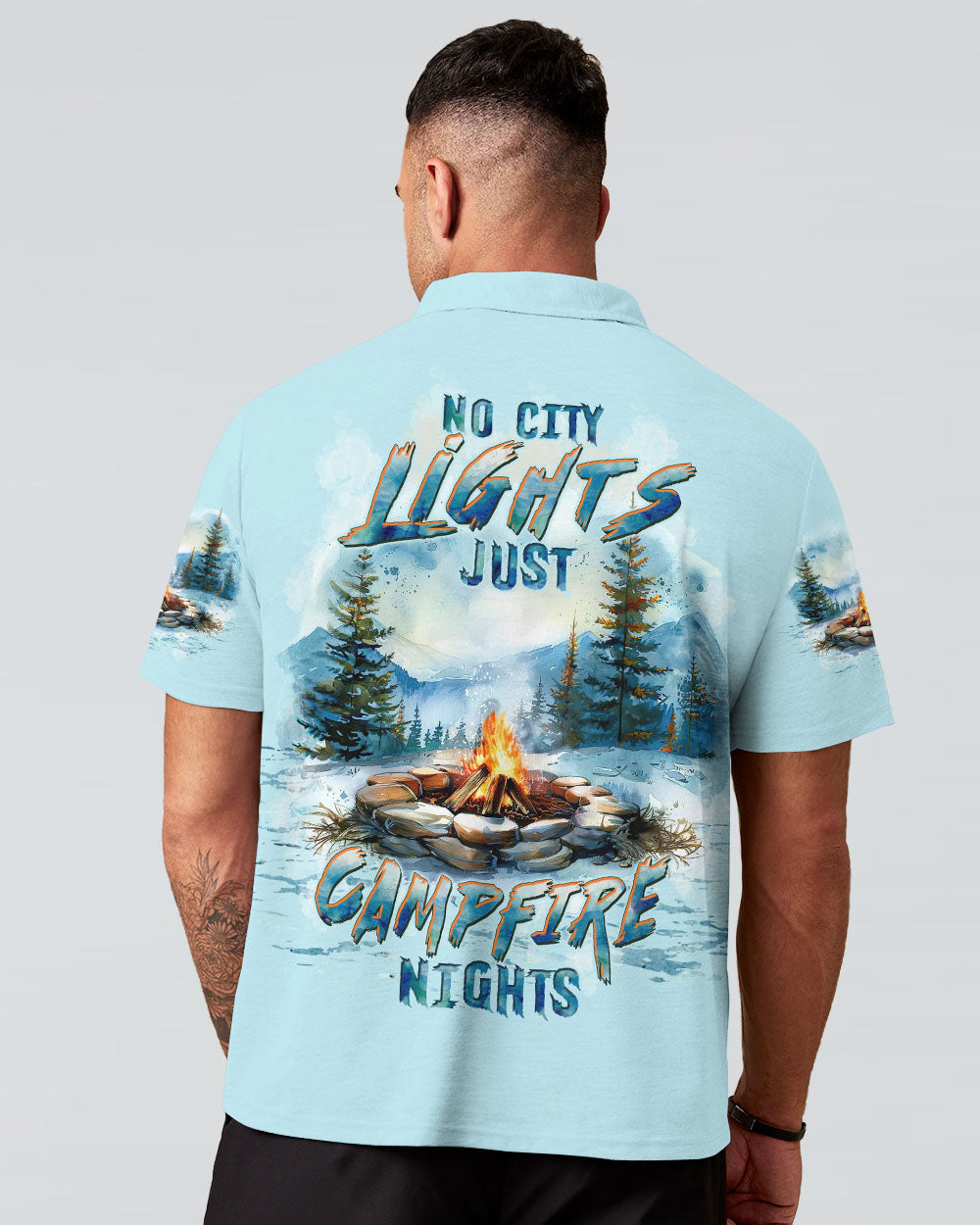BLISSCORNERS NO CITY LIGHTS JUST CAMPFIRE NIGHTS ALL OVER PRINT