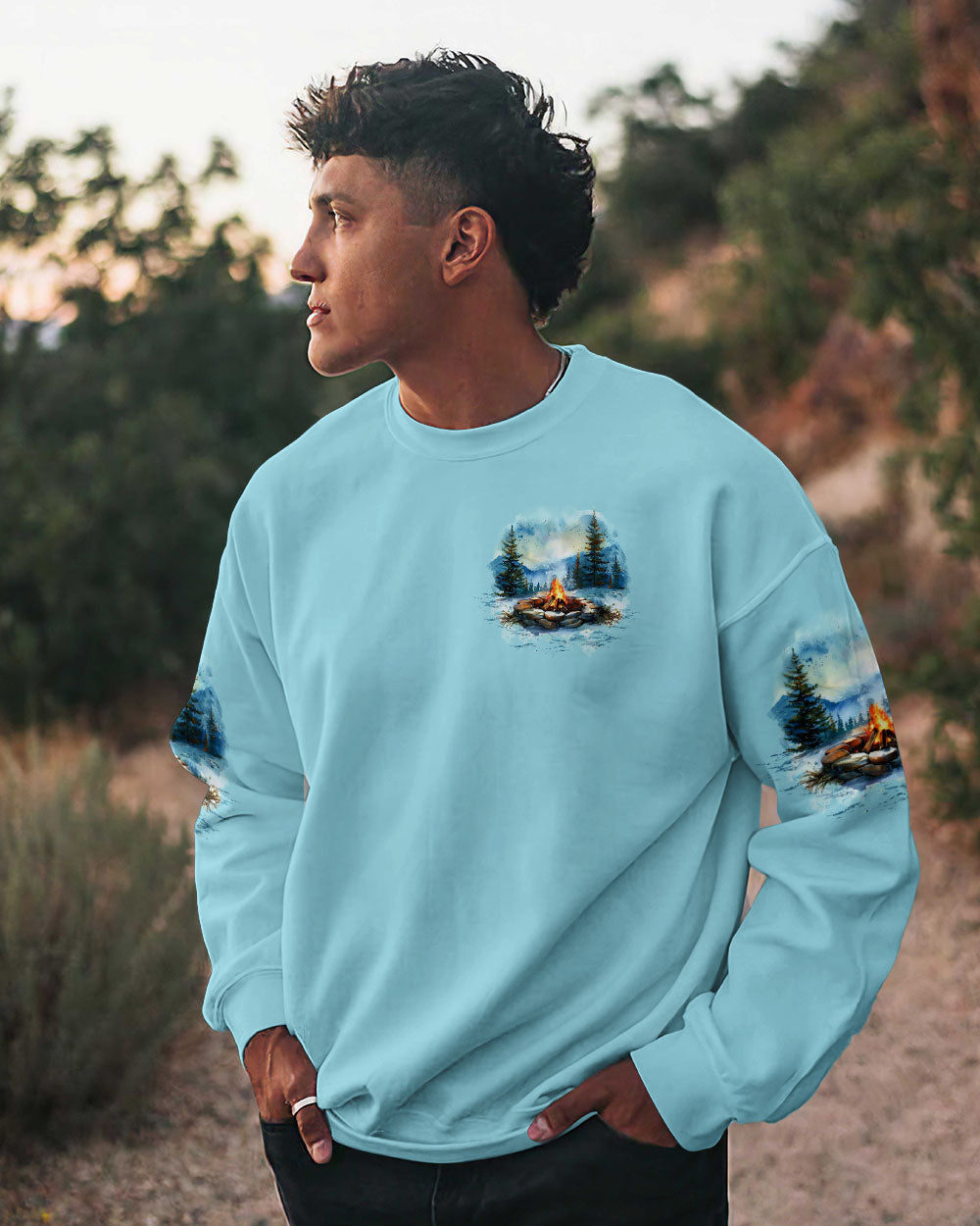 BLISSCORNERS NO CITY LIGHTS JUST CAMPFIRE NIGHTS ALL OVER PRINT