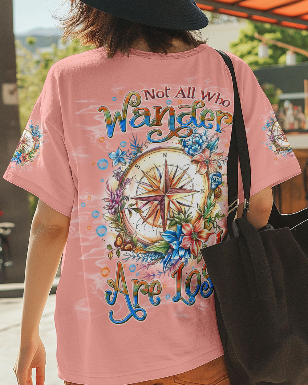 BLISSCORNERS NOT ALL WHO WANDER ARE LOST COMPASS ALL OVER PRINT
