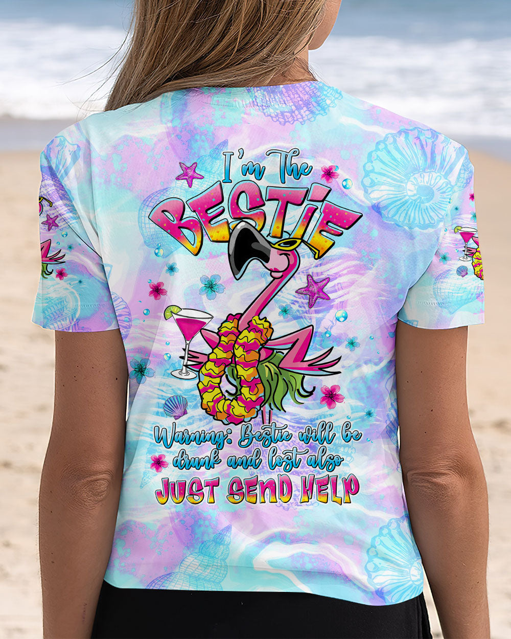 BLISSCORNERS IF LOST OR DRUNK FLAMINGO ALL OVER PRINT