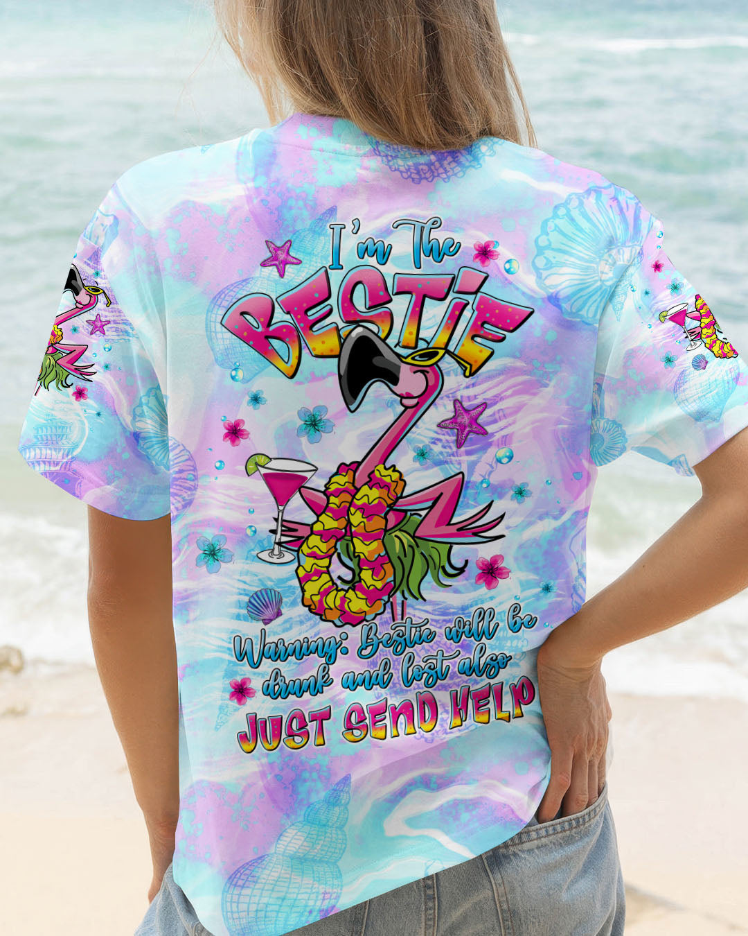 BLISSCORNERS IF LOST OR DRUNK FLAMINGO ALL OVER PRINT