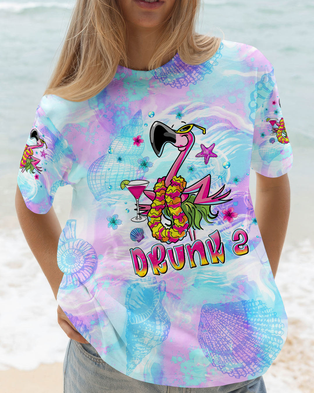 BLISSCORNERS IF LOST OR DRUNK FLAMINGO ALL OVER PRINT