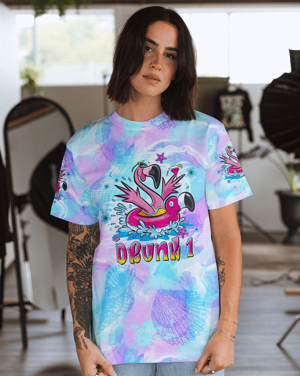 BLISSCORNERS IF LOST OR DRUNK FLAMINGO ALL OVER PRINT