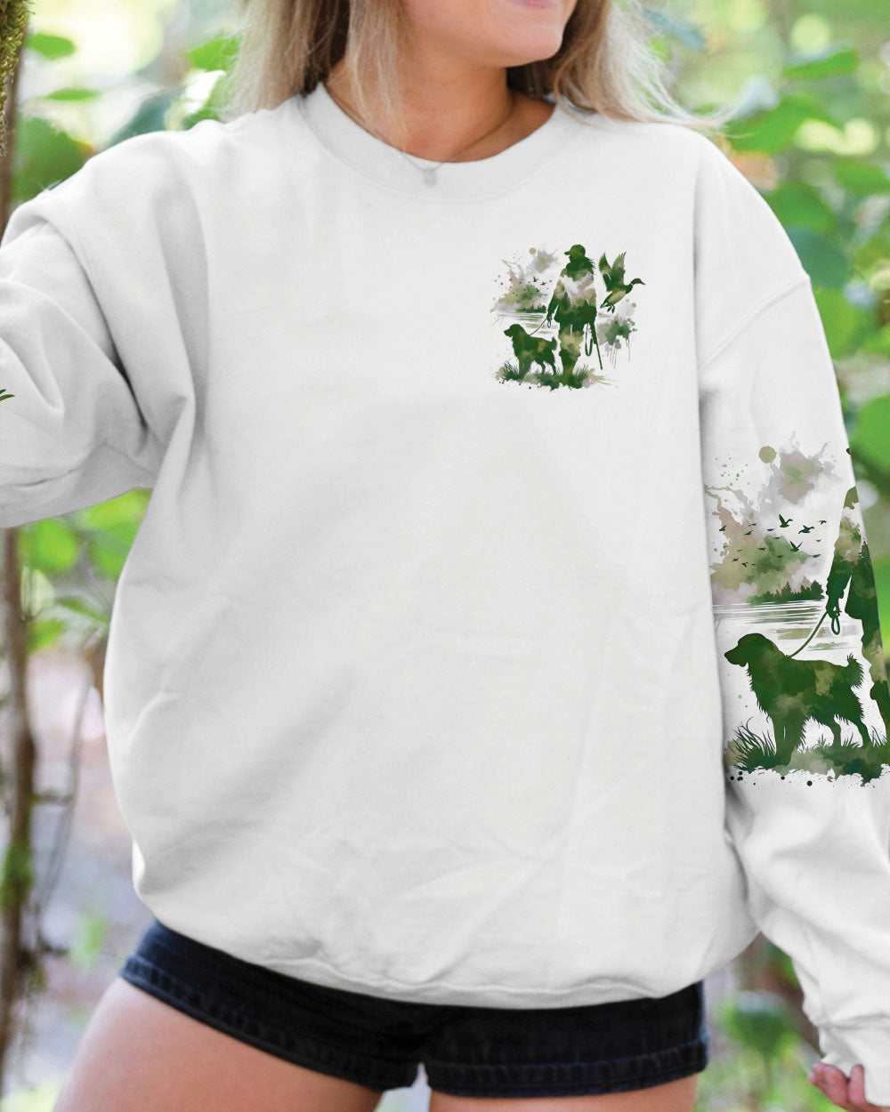 BLISSCORNERS JUST A GIRL WHO LOVES HUNTING ALL OVER PRINT