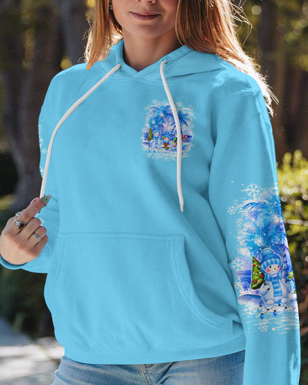 BLISSCORNERS SMELL THE SEA FEEL THE BREEZE SNOWMAN CHRISTMAS ALL OVER PRINT