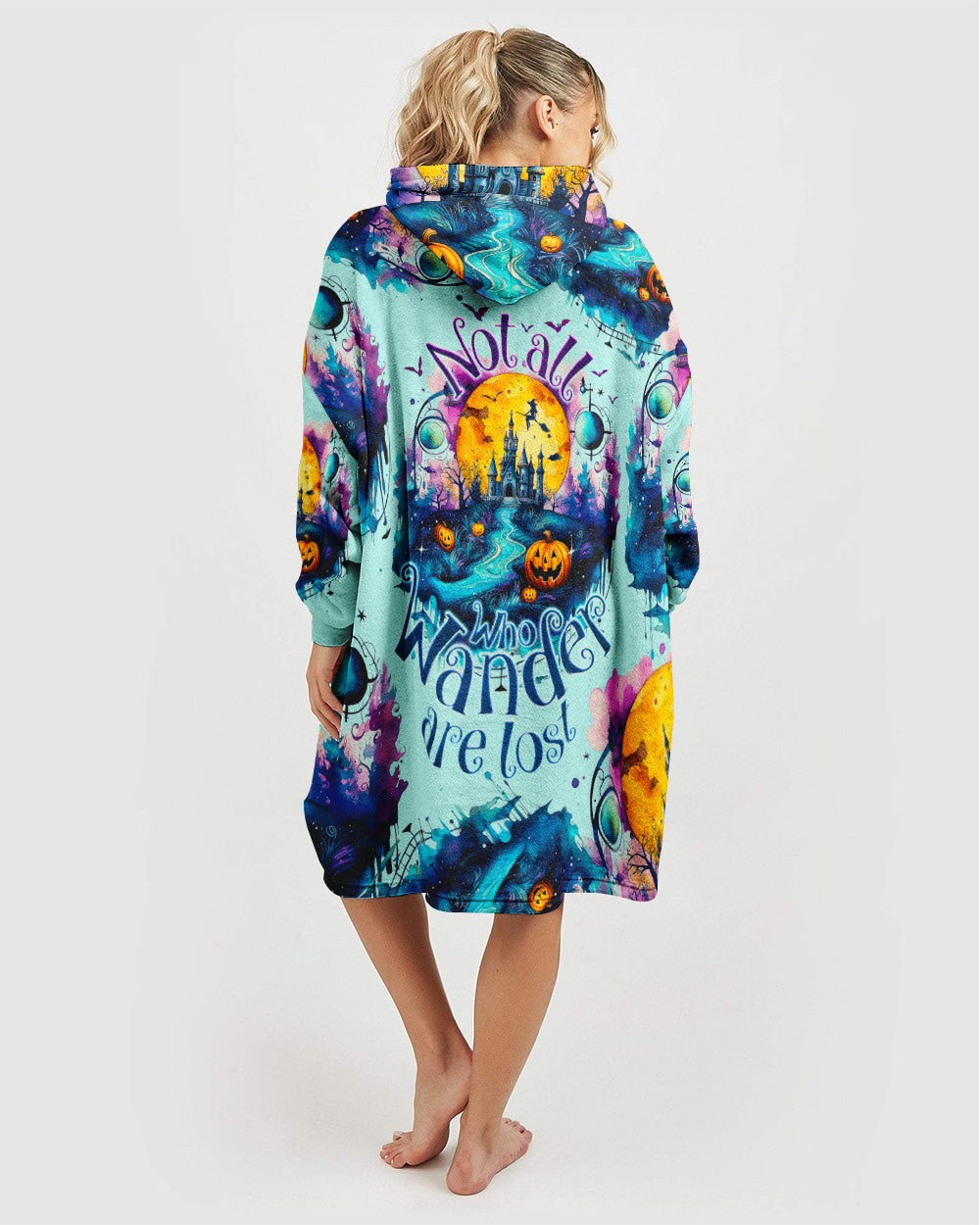 BLISSCORNERS NOT ALL WHO WANDER ARE LOST HALLOWEEN SHERPA BLANKET