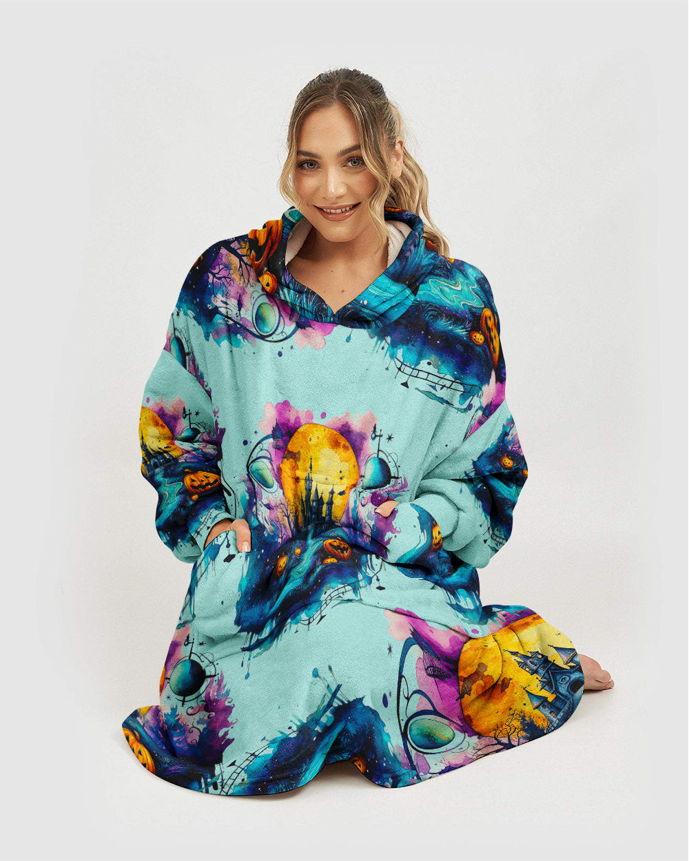 BLISSCORNERS NOT ALL WHO WANDER ARE LOST HALLOWEEN SHERPA BLANKET
