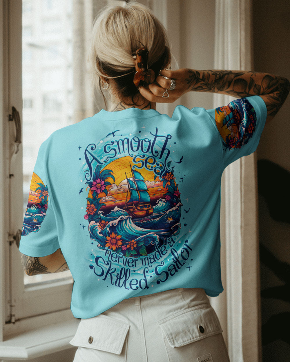 BLISSCORNERS A SMOOTH SEA NEVER MADE A SKILLED SAILOR ALL OVER PRINT