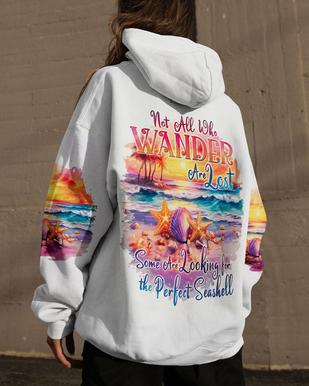 BLISSCORNERS NOT ALL WHO WANDER ARE LOST SEASHELL ALL OVER PRINT