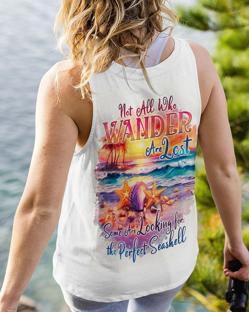 BLISSCORNERS NOT ALL WHO WANDER ARE LOST SEASHELL ALL OVER PRINT