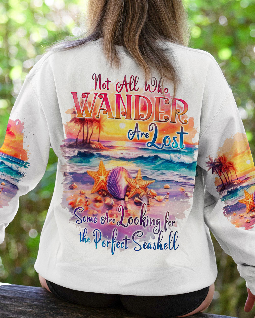 BLISSCORNERS NOT ALL WHO WANDER ARE LOST SEASHELL ALL OVER PRINT