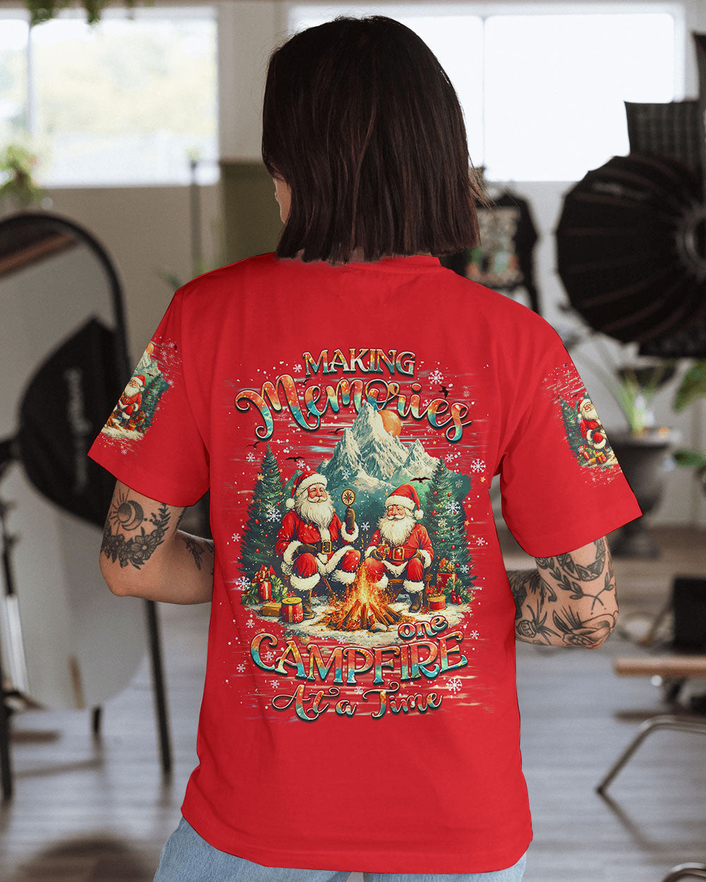 BLISSCORNERS MAKING MEMORIES ONE CAMPFIRE AT A TIME CHRISTMAS ALL OVER PRINT