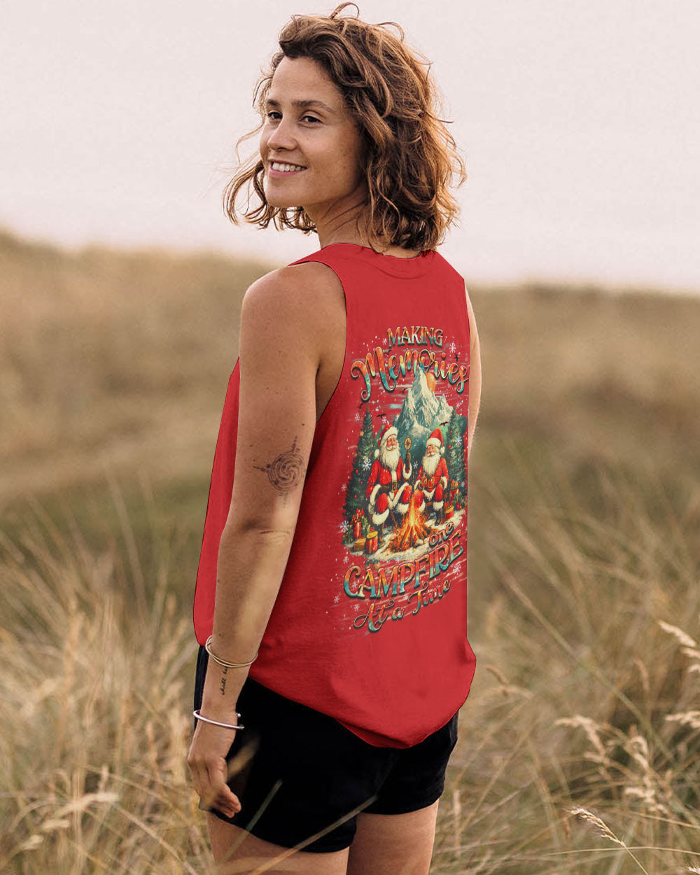 BLISSCORNERS MAKING MEMORIES ONE CAMPFIRE AT A TIME CHRISTMAS ALL OVER PRINT