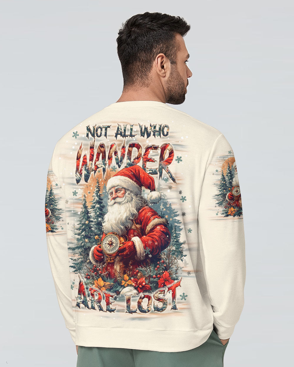 BLISSCORNERS NOT ALL WHO WANDER ARE LOST CHRISTMAS ALL OVER PRINT