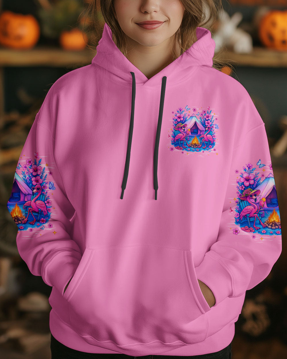 BLISSCORNERS IF I'M DRUNK FLAMINGO CAMPING ALL OVER PRINT