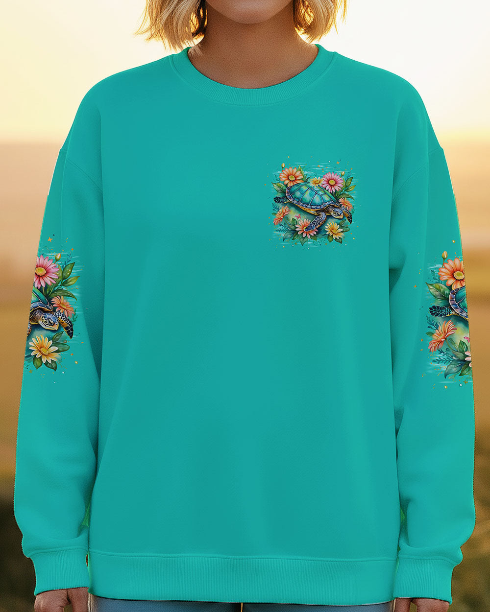 BLISSCORNERS SALTWATER HEALS EVERYTHING TURTLE ALL OVER PRINT