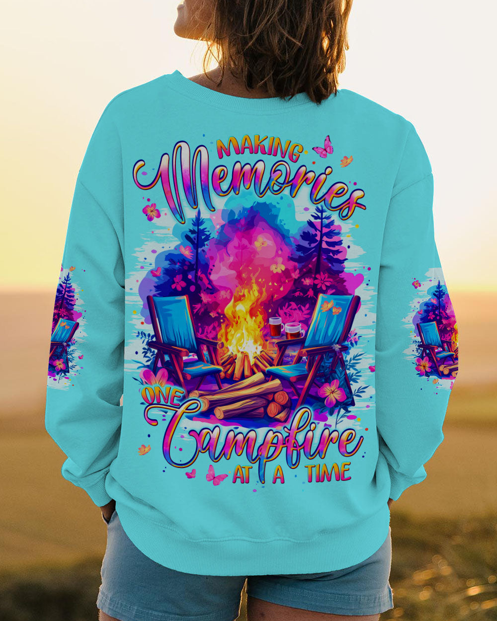 BLISSCORNERS MAKING MEMORIES ONE CAMPFIRE AT A TIME ALL OVER PRINT