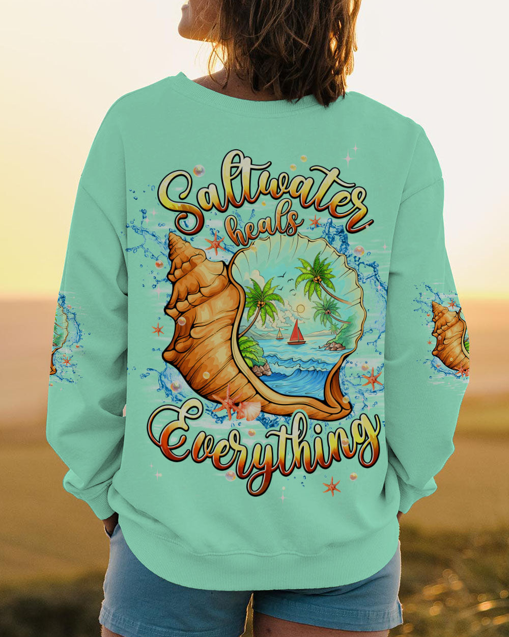 BLISSCORNERS SALTWATER HEALS EVERYTHING ALL OVER PRINT