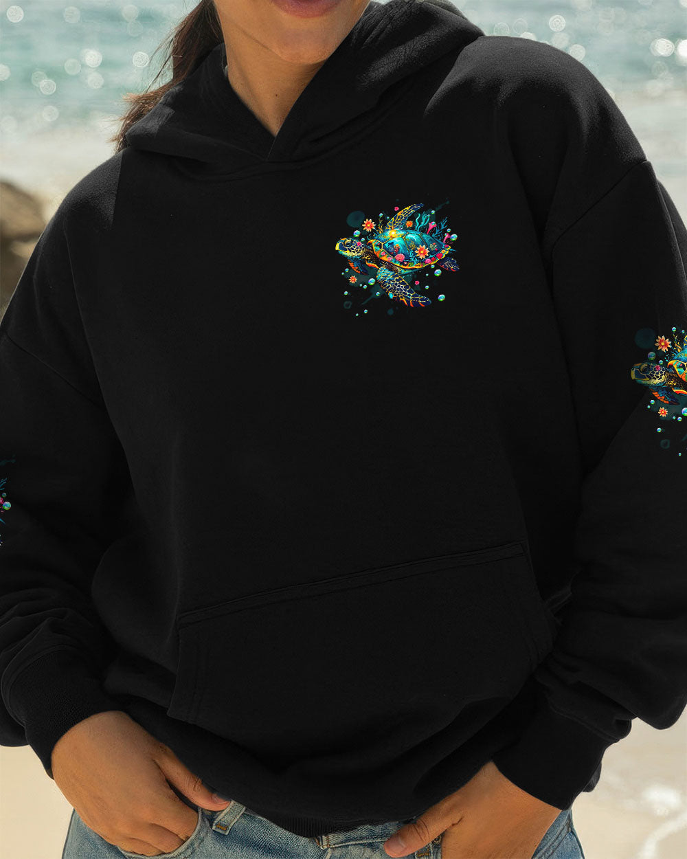 BLISSCORNERS SALTWATER HEALS EVERYTHING TURTLE ALL OVER PRINT