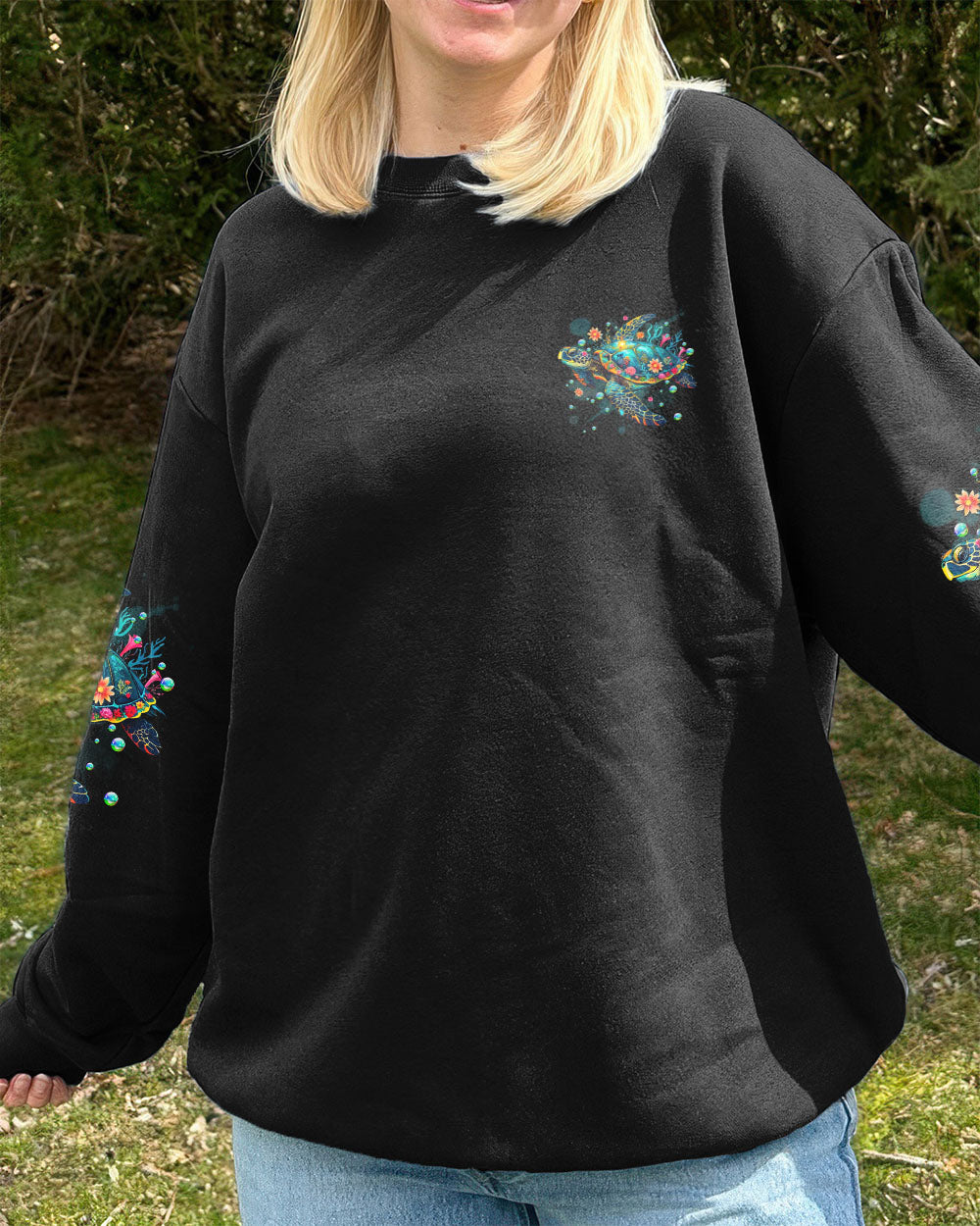 BLISSCORNERS SALTWATER HEALS EVERYTHING TURTLE ALL OVER PRINT