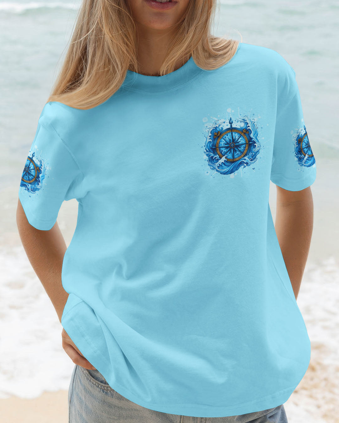 BLISSCORNERS NOT ALL WHO WANDER ARE LOST COMPASS ALL OVER PRINT