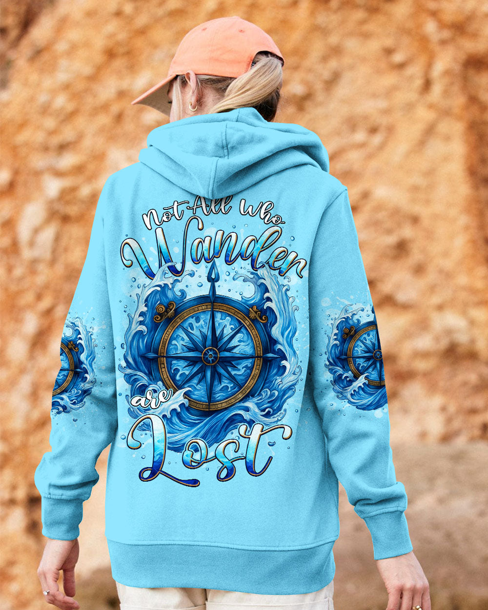 BLISSCORNERS NOT ALL WHO WANDER ARE LOST COMPASS ALL OVER PRINT