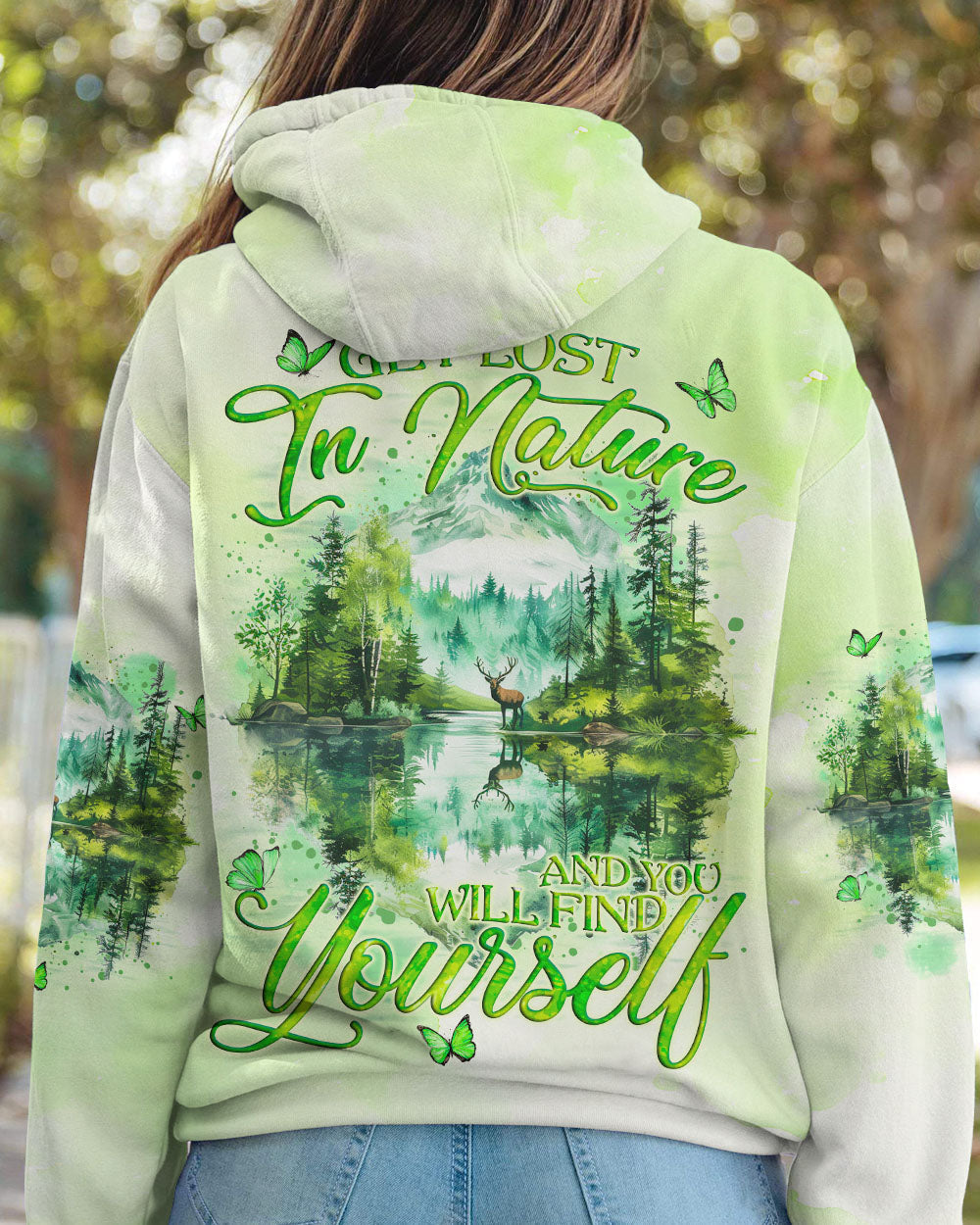 BLISSCORNERS GET LOST IN NATURE AND FIND YOURSELF COMPASS ALL OVER PRINT