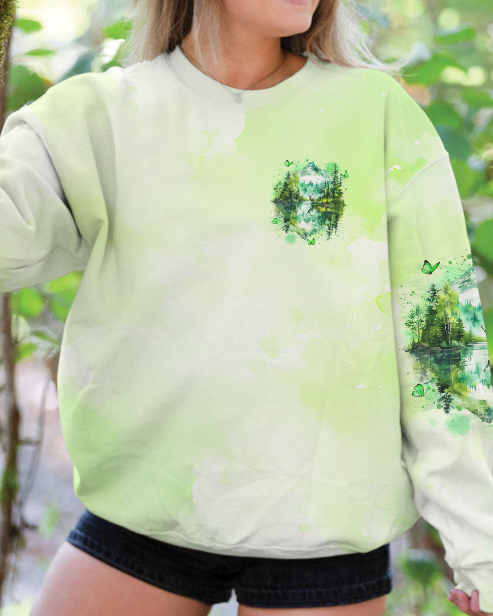 BLISSCORNERS GET LOST IN NATURE AND FIND YOURSELF COMPASS ALL OVER PRINT