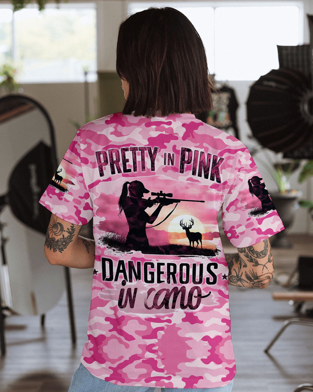 BLISSCORNERS (HOT DEAL) PRETTY IN PINK HUNTING CAMO ALL OVER PRINT