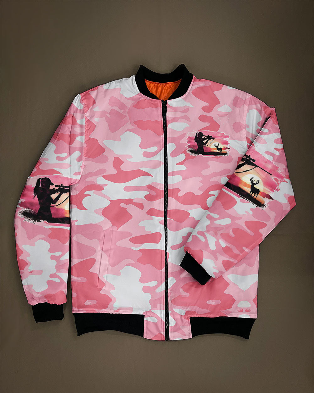 BLISSCORNERS PRETTY IN PINK HUNTING BOMBER JACKET