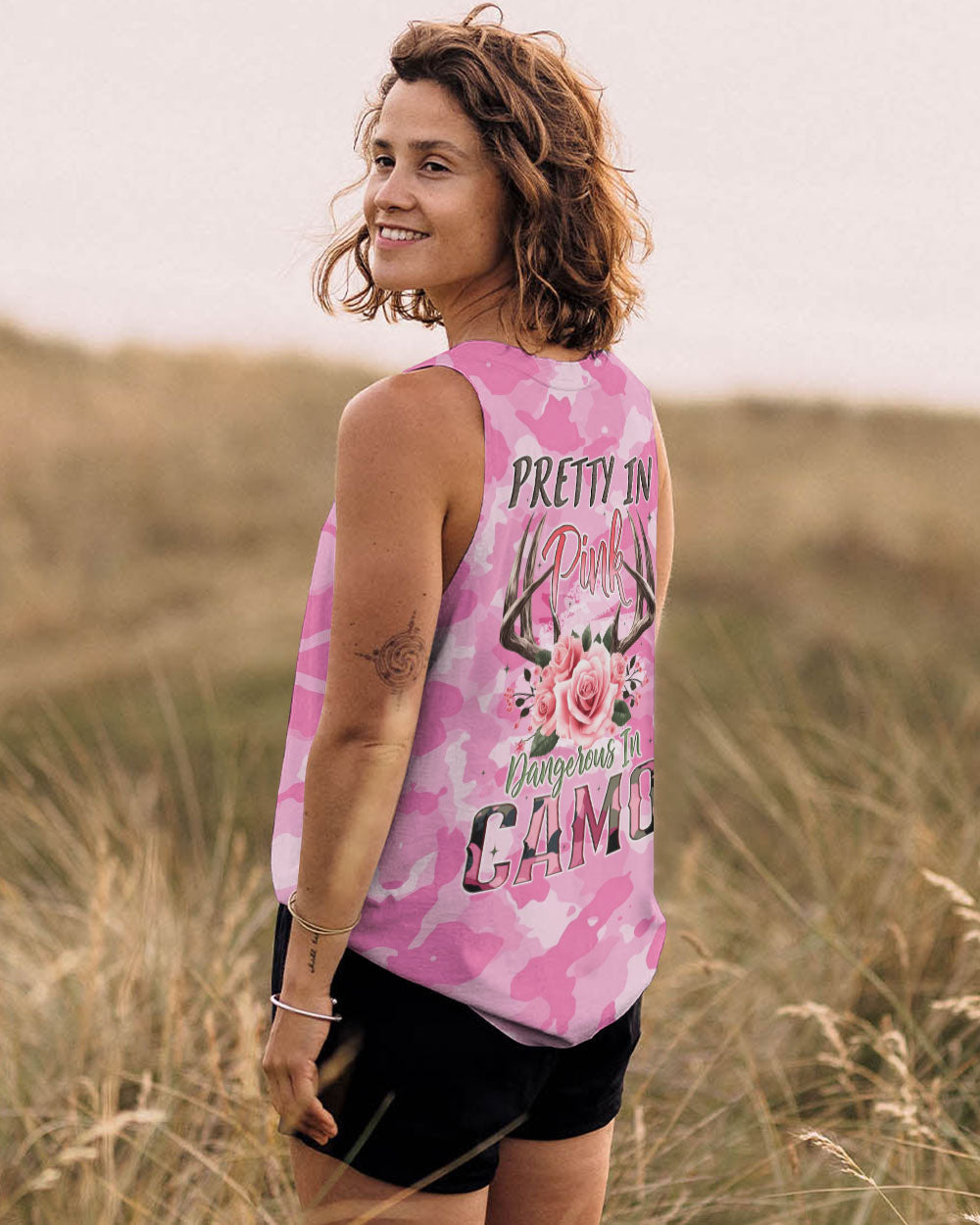 BLISSCORNERS PRETTY IN PINK HUNTING ALL OVER PRINT
