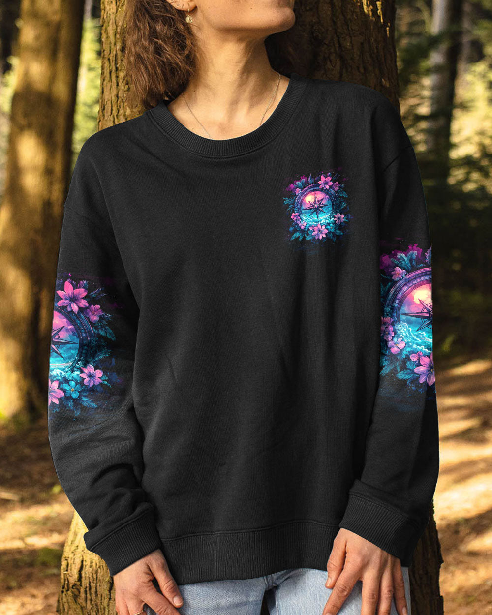 BLISSCORNERS NOT ALL WHO WANDER ARE LOST COMPASS ALL OVER PRINT