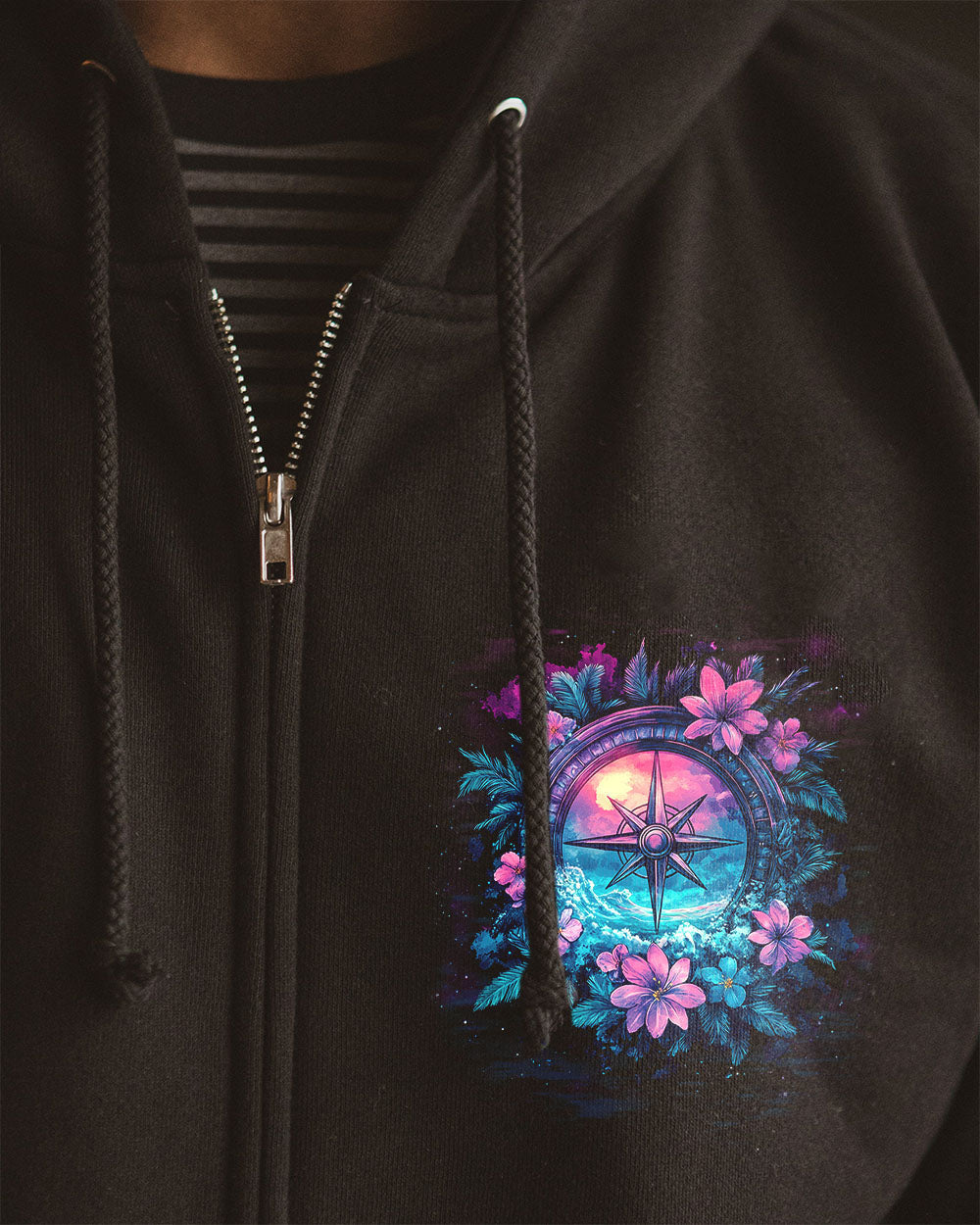 BLISSCORNERS NOT ALL WHO WANDER ARE LOST COMPASS ALL OVER PRINT