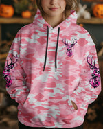 BLISSCORNERS PRETTY IN PINK DEER HUNTING ALL OVER PRINT