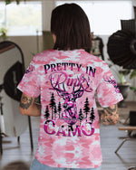 BLISSCORNERS PRETTY IN PINK DEER HUNTING ALL OVER PRINT