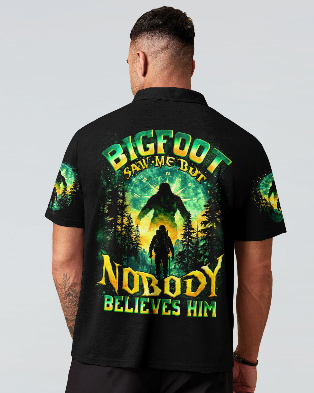 BLISSCORNERS BIGFOOT SAW ME BUT NOBODY BELIEVES HIM ALL OVER PRINT